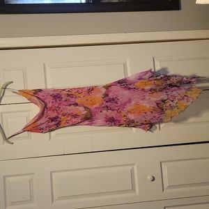 Cache floral dress, beautiful colors, size 12.